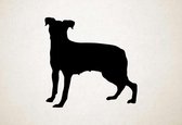 Silhouette hond - Danish Swedish Farmdog - Deense Zweedse Farmdog - S - 45x46cm - Zwart - wanddecoratie