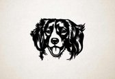 Wanddecoratie - Hond - Kooikerhondje 1 - S - 45x58cm - Zwart - muurdecoratie - Line Art
