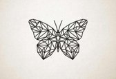 Line Art - Vlinder 1 - XS - 21x30cm - Zwart - geometrische wanddecoratie