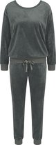 Triumph Sets PK VELOUR Vrouwen Pyjamaset - SMOKY GREEN - Maat 42