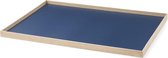 GEJST Design - FRAME Tray Large - Eiken dienblad met blauw blad - 50 x 35cm