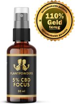 Plantpowders - CBD Olie - Full Spectrum - 5% CBD Focus - MCT Olie - Vegan - Supplementen - Spray - 30 ml