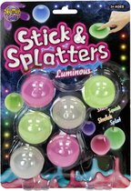 Sticky balls - Balls - Glow in the dark - 6 stuks - TIKTOK - Speelgoed ballen - Bal - Glow in the dark sticky balls - TREND - NEW MODEL