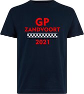 T-shirt navy blauw/rood GP Zandvoort 2021 | race supporter fan shirt | Grand Prix circuit Zandvoort | Formule 1 fan | Max Verstappen / Red Bull racing supporter | racing souvenir | maat XXL