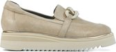 Softwaves Vrouwen Leren Instapschoenen / Damesschoenen / Instapper 8.33.01 met - Beige - Maat  38.5