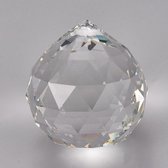 Transparent crystal glazen bal prisma. 45.5x40.5mm, Hole: 1.6mm