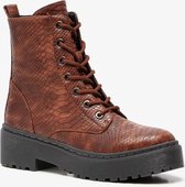 Supercracks dames snake veterboots - Bruin - Maat 39