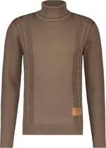 Haze & Finn Trui Heavy Knit Rollneck Mu16 0231 2 Walnut Mannen Maat - XXL