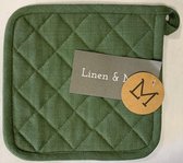 Linen & More 2 pannenlappen Army Green