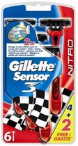 Gillette Sensor 3 Nitro Wegwerpmesjes - 6 Stuks