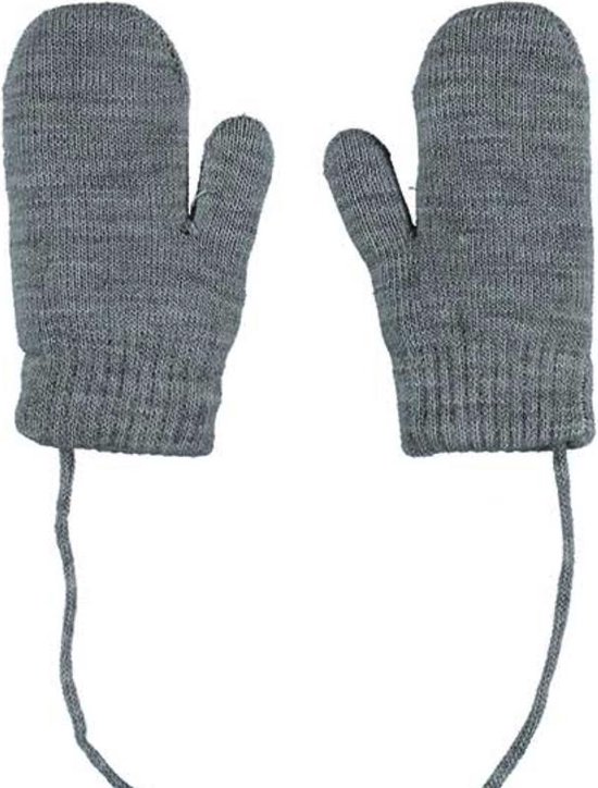 Unisex baby knit wanten grijs 0-2 jaar