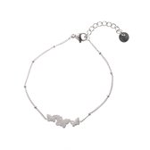 Go Dutch Label Armband 3 vlinders Zilver B1708-1