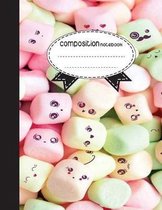 Composition Notebook, 8.5 x 11, 110 pages: Cute marshmallow