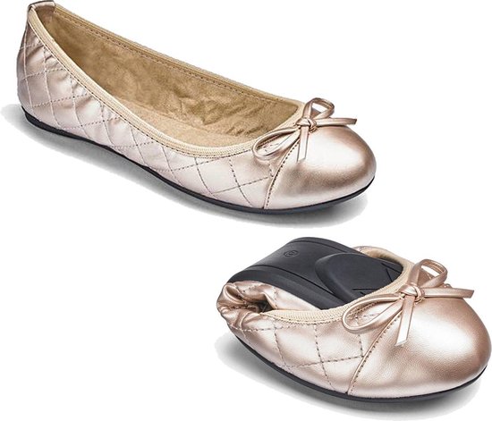 Butterfly Twists – ballerina schoenen dames – Olivia Rosé Goud – maat 37 - ballerina schoenen meisjes - Moederdag - Cadeau