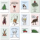 Liefs Jansje | Grappige kerstwensen | 12 enkele kaarten met envelop + sluitsticker | Kerstkaarten | Kerstkaarten set humor | Grappige kerstkaarten | Kerstwensen | Christmas Cards