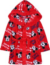 Warme, rode badjas met Mickey Mouse motief DISNEY voor jongens 2 jaar 92 cm
