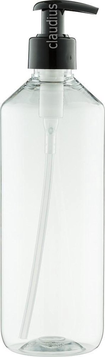 Lege plastic fles 500 ml PET transparant - met zwarte pomp - set van 10 stuks - Navulbaar - leeg