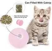 Kattenspeelgoed - Interactieve bal - Kittenspeelgoed  - Bal Roze met vogelgeluid + 1 extra speelgoed bal