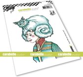 Carabelle Studio - Cling stamp A6 Jeune Fille Aux Cheveux Chat
