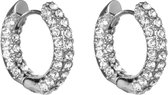 Nana-Go Dutch Label Oorringen Crystal - RVS - zilver
