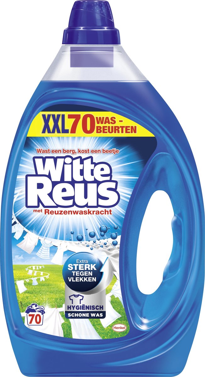 schattig los van nemen Witte Reus Gel - Vloeibaar Wasmiddel - Witte Was - Grootformaat - 70  wasbeurten | bol.com