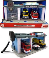 Dickie Toys Sos - Rescue Center Dutch Rescue Services - Police - Pompiers - Ambulance - A partir de 3 ans - Garage à jouets