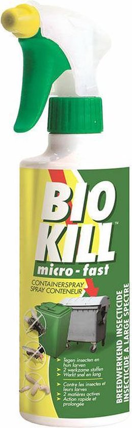 Bio kill containerspray tegen insecten en hun larven vuilbakken spray