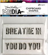 Ranger - Dina Wakley media chipboard shapes Speak out