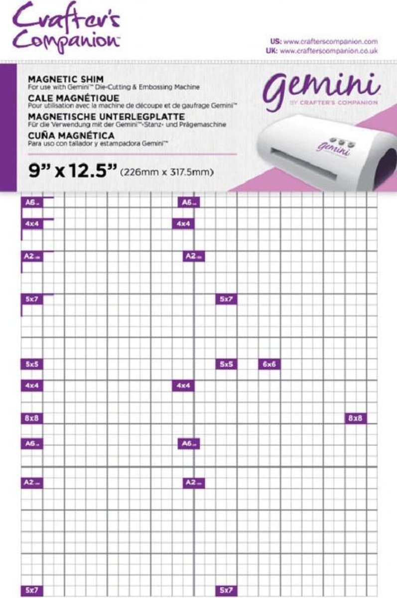 Magnetische mat voor Gemini A4 machine - 226 x 317,5 mm - 1 stuk