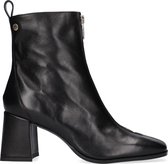 Notre-V 7055 Enkellaarsjes - Enkelboots met rits - Dames - Zwart - Maat 39