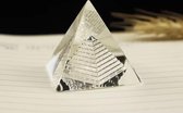 Kristal witte 2 Piramides in 1  4.5cm - piramide
