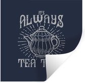 Stickers muraux - Film autocollant - Théière - Vintage - Lettres - 50x50 cm - Film adhésif - Stickers muraux Chambre d'enfant - Papier peint autocollant