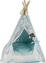Tipi Tent Fairy - Hond & Kat - Blauw - 51x51x80 cm