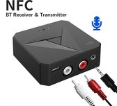 Sounix Bluetooth 5.0 Transmitter Receiver met NFC function - BT5.0 - 3.5MM AUX / RCA -  Zender & Ontvanger Audio - BT Adapter - PC - TV - Auto - Speaker