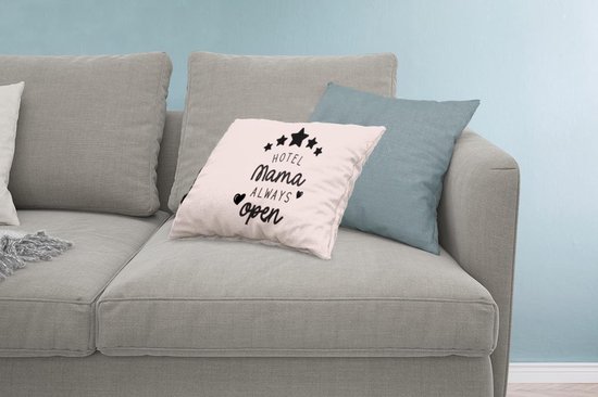 Sierkussen - Cadeau Fête Des Mères Hotel Maman Always Ouvert - Multicolore - 40 Cm X 60 Cm