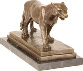 Beeld - brons - leeuwin - handgemaakt - 15cm hoog