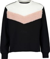 Blue Seven - Meisjes sweater - Black+pink - Maat 140