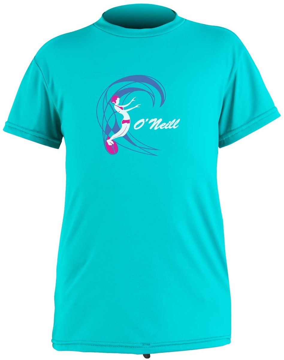O’Neill UV-shirt voor meisjes met korte mouwen O’Zone Sun – 104cm Lichtaqua