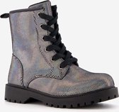 Blue Box meisjes veterboots metallic - Zilver - Maat 33