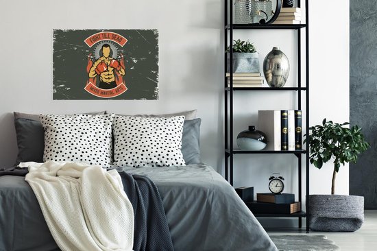 Boxes à affiches - Homme - Rétro - Dessin - 90x60 cm - Cadeau Vaderdag - Cadeau - Cadeau pour lui - Astuce - Homme