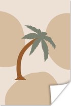 Poster Palmboom - Pastel - Zomer - 120x180 cm XXL