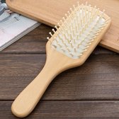 Bamboe haarborstel Medium - Wit -  Plasticvrij - Milieuvriendelijk - Houten haarborstel