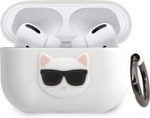 Karl Lagerfeld Airpods Pro Case - Wit - Choupette - Silicone