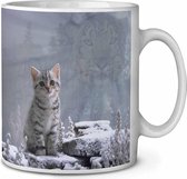 Sneeuwluipaard Geest / Kat Koffie-thee mok 420 ML