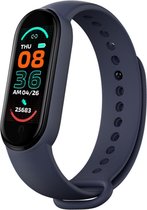 E&CT Trading - Blauw Smartwatch M6  - Temperatuurmeter - Activity Tracker voor Dames - Heren  -Bloeddrukmeter - Polsband - Hartslagmeter