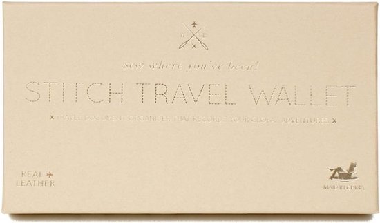 Portefeuille de voyage en cuir Stitch Chasing Threads à personnaliser soi-même - Rose environ H 20 cm x 11 cm x 1,5 cm // Portefeuille de voyage Stitch - Pink