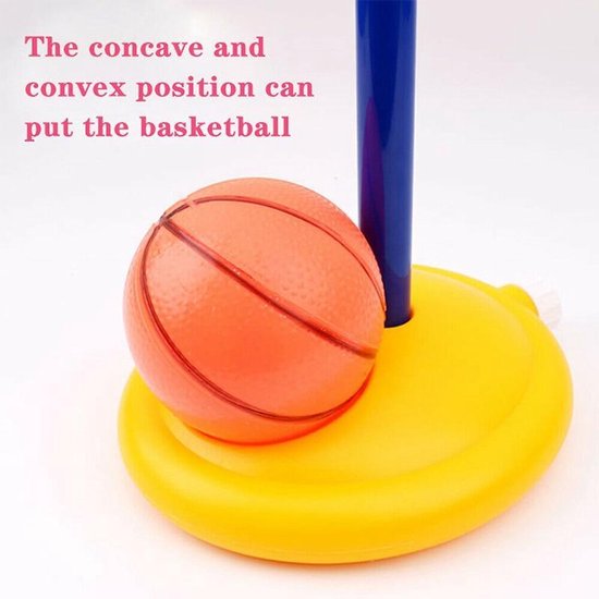 ZaciaToys Basketbal Standaard Verstelbaar voor Kinderen maximaal 108 cm hoog  - Inclusief bal en pomp - Mini-basketbalset - Basketbalring - Zacia