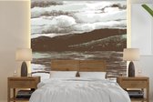 Behang - Fotobehang Boot - Zee - Vishengel - Breedte 240 cm x hoogte 240 cm