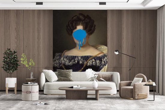 Behang - Fotobehang Johanna Henriette Engelen - Dubois Drahonet - Blauw - Breedte 145 cm x hoogte 220 cm - Nr1Wallpaper
