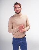 Steppin' Out Herfst/Winter 2021 Trui Cotton Cashmere Coltrui Mannen - Regular Fit - Katoen - Beige (M)